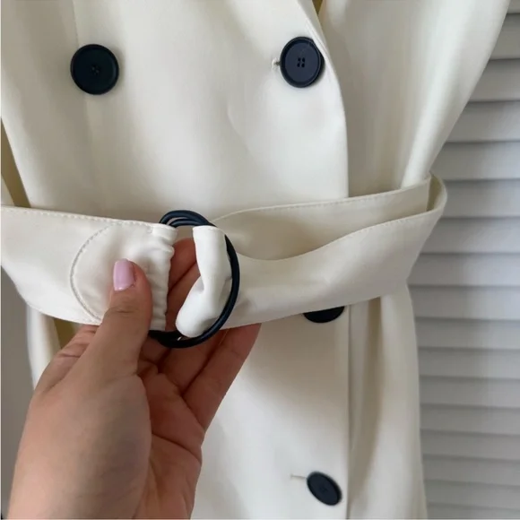 Akris punto Cream off white Blazer Vest double breasted side slits designer belt - Picture 5 of 13